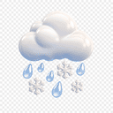 Sleet weather icon